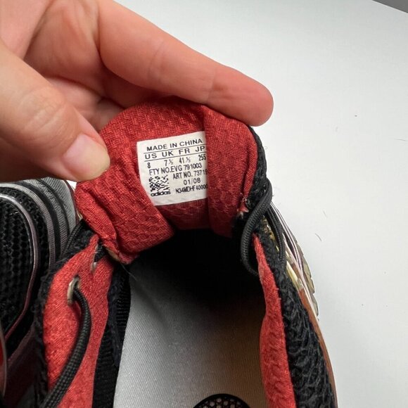 Adidas Powerband men golf shoes black red size 8 #791003 - Picture 9 of 10